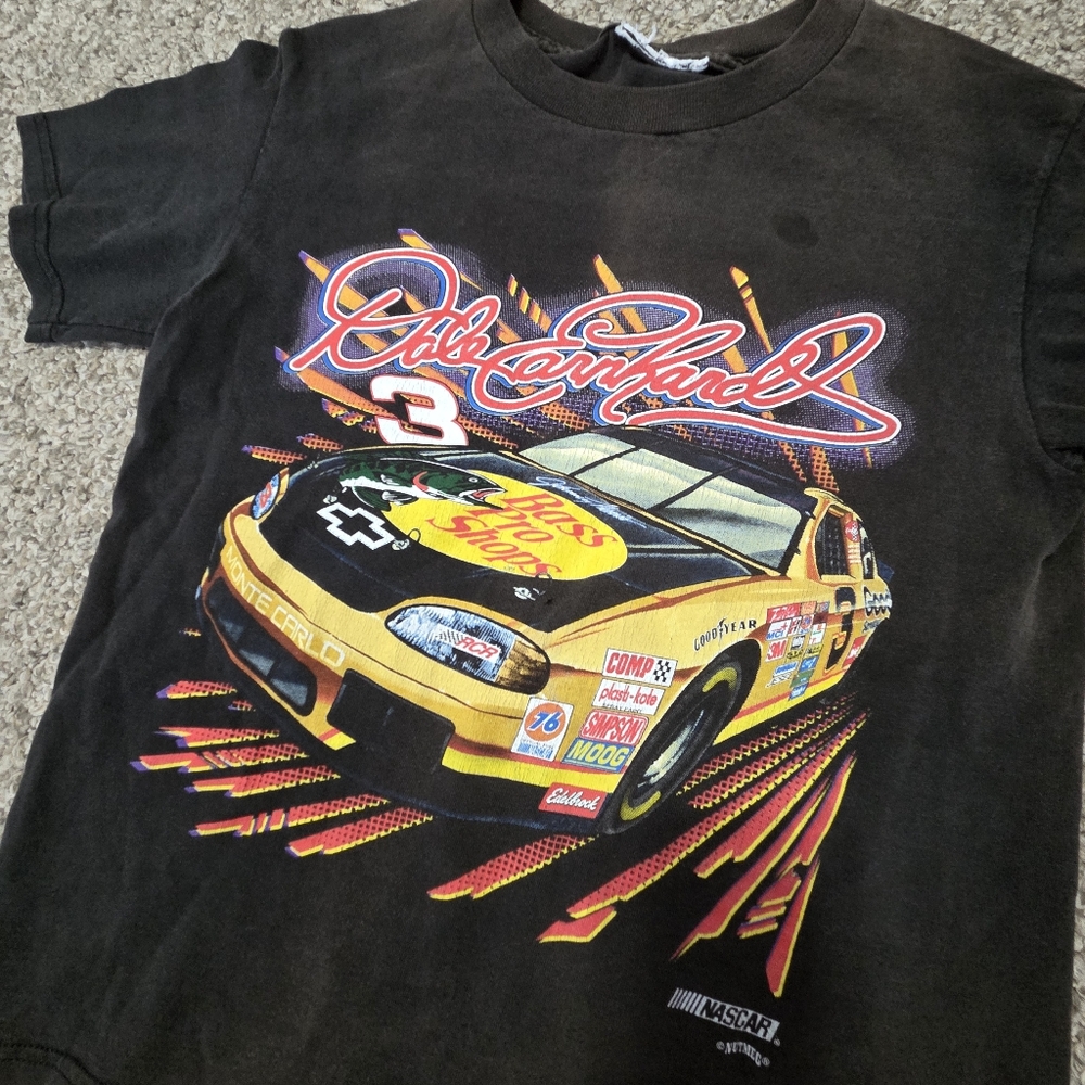 Vintage Dale‎ Earnhardt Youth Nascar Shirt BASS PRO SHOPS NUTMEG 90s Fade